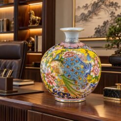 Bình Tài Lộc Nhị Cảnh Thuyền Công Bách Hoa 45cm – Gửi Gắm Lời Chúc Thuận Buồm Xuôi Gió, Quà Tặng Khai Trương Và Tân Gia Ý Nghĩa