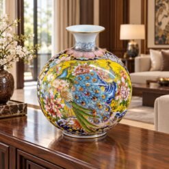 Bình Tài Lộc Nhị Cảnh Thuyền Công Bách Hoa 45cm – Gửi Gắm Lời Chúc Thuận Buồm Xuôi Gió, Quà Tặng Khai Trương Và Tân Gia Ý Nghĩa