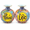 Bình Tài Lộc Phúc Lộc Ngàn Hoa Vuốt Tay Cao 25cm – Món Quà Tân Gia, Khai Trương Mang Lời Chúc May Mắn Và Kinh Doanh Thuận Lợi