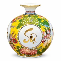 Bình Tài Lộc Vạn Sự Như Ý Màu Vàng Cao 25cm – Món Quà Tân Gia, Khai Trương Gửi Trao Lời Chúc May Mắn Và Kinh Doanh Thuận Lợi