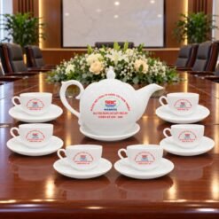 Bộ Ấm Chén Bát Tràng Quà Tặng Đại Hội Đảng – Trọn Bộ Sứ Trắng Cao Cấp, Tô Điểm Không Gian Tiếp Khách Và Lưu Giữ Kỷ Niệm Đáng Trân Trọng
