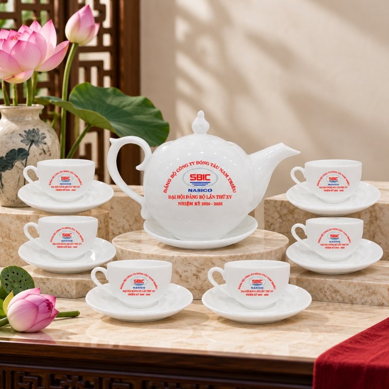 Bộ Ấm Chén Bát Tràng Quà Tặng Đại Hội Đảng – Trọn Bộ Sứ Trắng Cao Cấp, Tô Điểm Không Gian Tiếp Khách Và Lưu Giữ Kỷ Niệm Đáng Trân Trọng 8 Bộ Ấm Chén Bát Tràng Quà Tặng Đại Hội Đảng – Trọn Bộ Sứ Trắng Cao Cấp, Tô Điểm Không Gian Tiếp Khách Và Lưu Giữ Kỷ Niệm Đáng Trân Trọng