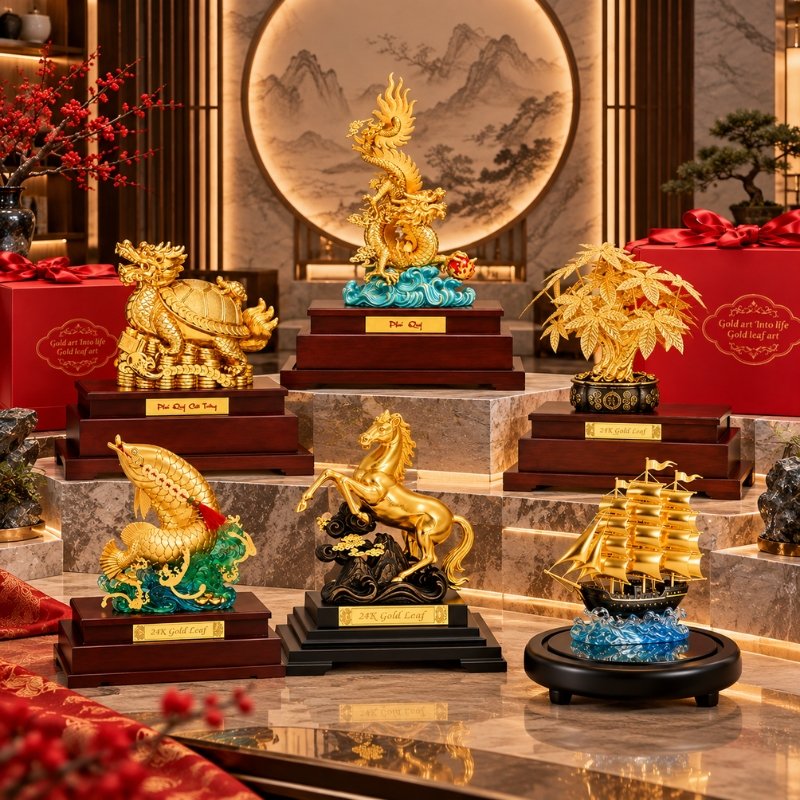 Khám Phá Bộ Sưu Tập Quà Tặng Phong Thủy Mạ Vàng – Tôn Vinh Đẳng Cấp, Gửi Trao May Mắn Và Thành Công