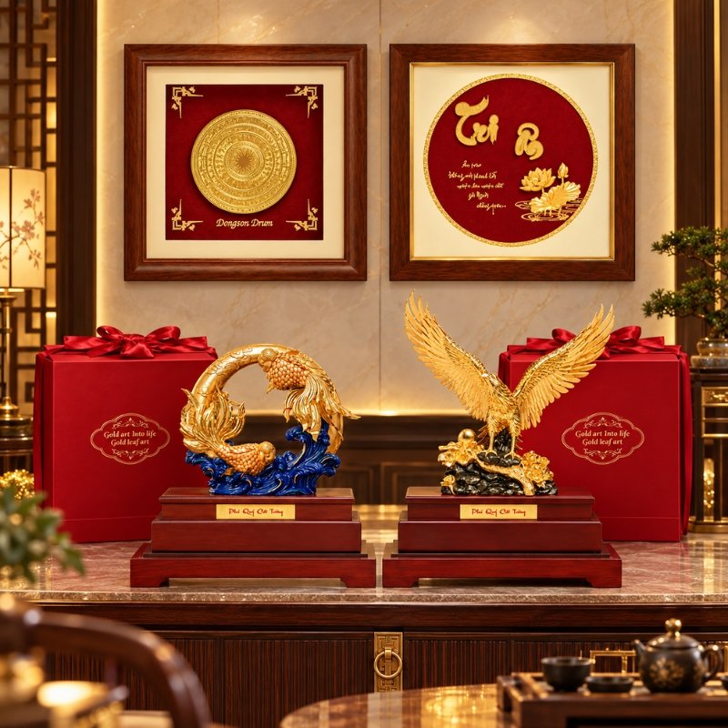 Top 5 Quà Tặng Mạ Vàng Theo Mẫu Sang Trọng, Tôn Vinh Không Gian Và Giá Trị Trao Tặng
