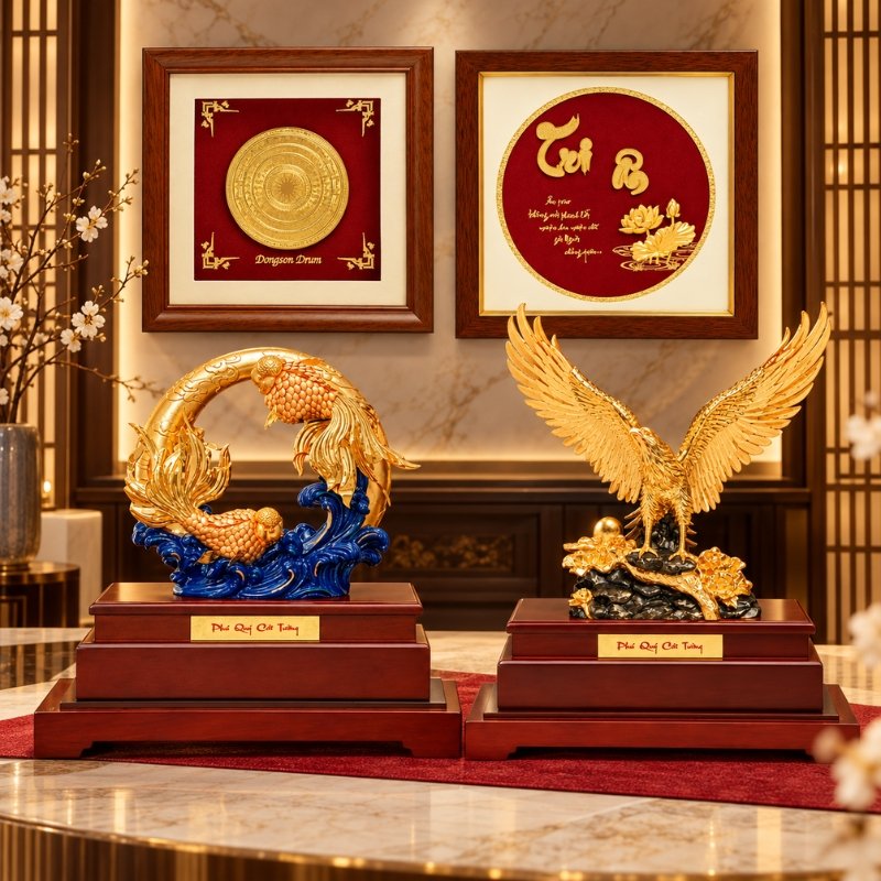 Top 5 Quà Tặng Mạ Vàng Theo Mẫu Sang Trọng, Tôn Vinh Không Gian Và Giá Trị Trao Tặng