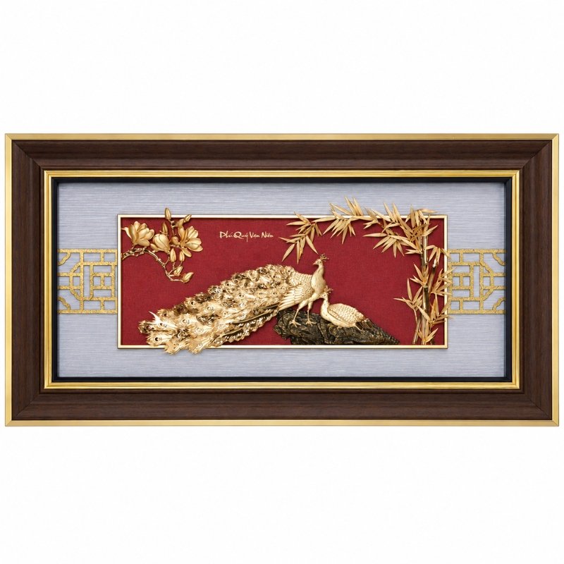 Tranh Chim Công Dát Vàng 24K – Điểm Nhấn Nghệ Thuật Cho Không Gian, Gửi Gắm Lời Chúc Phú Quý Và Gắn Kết Bền Lâu