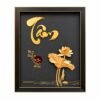 Tranh Chữ Tâm Cỡ Lớn 55cm Dát Vàng 24K – Điểm Nhấn Thư Pháp Cho Phòng Giám Đốc, Sảnh Và Không Gian Tiếp Khách