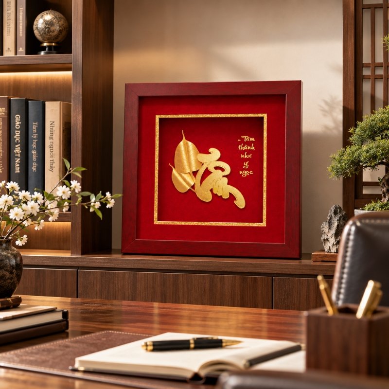 Tranh Chữ Tâm Dát Vàng 24K – Biểu Tượng Của Lòng Biết Ơn, Quà Tặng Trang Trọng Dành Cho Thầy Cô 14 Tranh Chữ Tâm Dát Vàng 24K – Biểu Tượng Của Lòng Biết Ơn, Quà Tặng Trang Trọng Dành Cho Thầy Cô