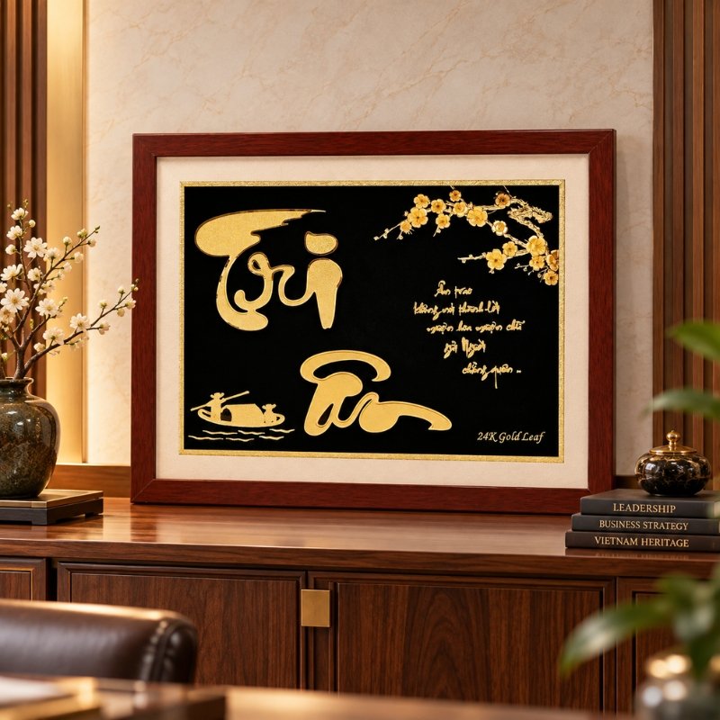 Tranh Chữ Tri Ân Thư Pháp Dát Vàng 24K – Thiết Kế Hoa Sen Ý Nghĩa, Dễ Trưng Bày Và Lưu Giữ Dấu Ấn Đồng Hành 14 Tranh Chữ Tri Ân Thư Pháp Dát Vàng 24K – Thiết Kế Hoa Sen Ý Nghĩa, Dễ Trưng Bày Và Lưu Giữ Dấu Ấn Đồng Hành