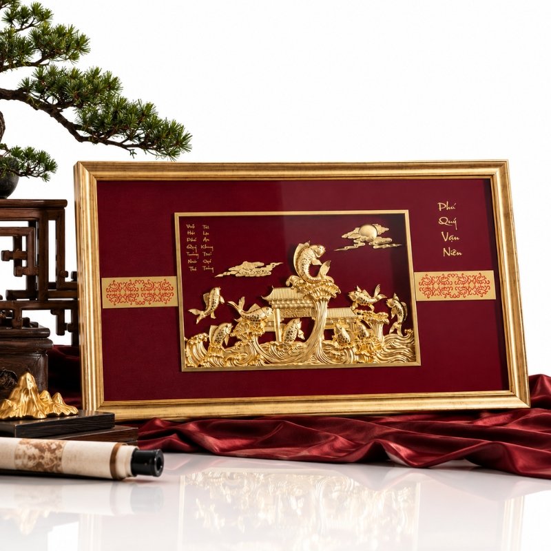 Tranh Cửu Ngư Quần Hội Dát Vàng 24K – Điểm Nhấn Trang Trí Sang Trọng, Biểu Tượng Của Tài Lộc, Sung Túc Và Thành Công Viên Mãn 14 Tranh Cửu Ngư Quần Hội Dát Vàng 24K – Điểm Nhấn Trang Trí Sang Trọng, Biểu Tượng Của Tài Lộc, Sung Túc Và Thành Công Viên Mãn