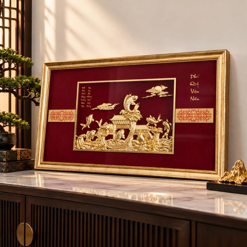 Tranh Cửu Ngư Quần Hội Dát Vàng 24K – Điểm Nhấn Trang Trí Sang Trọng, Biểu Tượng Của Tài Lộc, Sung Túc Và Thành Công Viên Mãn 4 Tranh Cửu Ngư Quần Hội Dát Vàng 24K – Điểm Nhấn Trang Trí Sang Trọng, Biểu Tượng Của Tài Lộc, Sung Túc Và Thành Công Viên Mãn - Ảnh 4