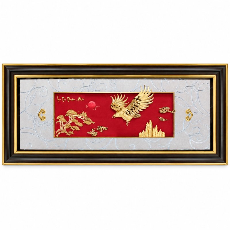 Tranh Đại Bàng Dát Vàng 24K – Nghệ Thuật Chế Tác Tinh Xảo, Trang Trí Văn Phòng, Biểu Tượng Bản Lĩnh Và Khát Vọng Vươn Xa