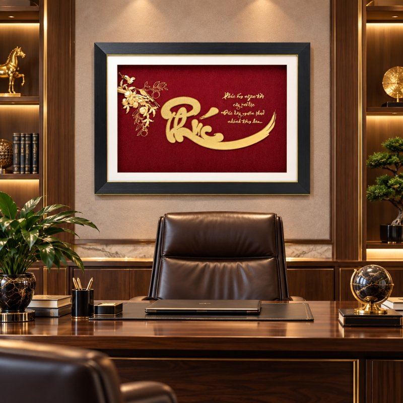 Tranh Thư Pháp Chữ Phúc Mạ Vàng 24K – Trang Trí Sang Trọng, Biểu Tượng May Mắn Và Hạnh Phúc Viên Mãn 14 Tranh Thư Pháp Chữ Phúc Mạ Vàng 24K – Trang Trí Sang Trọng, Biểu Tượng May Mắn Và Hạnh Phúc Viên Mãn