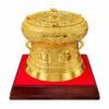 Trống Đồng Dát Vàng 20cm – Hội Tụ Tinh Hoa Văn Hóa Việt, Tô Điểm Không Gian, Tôn Vinh Giá Trị Truyền Thống