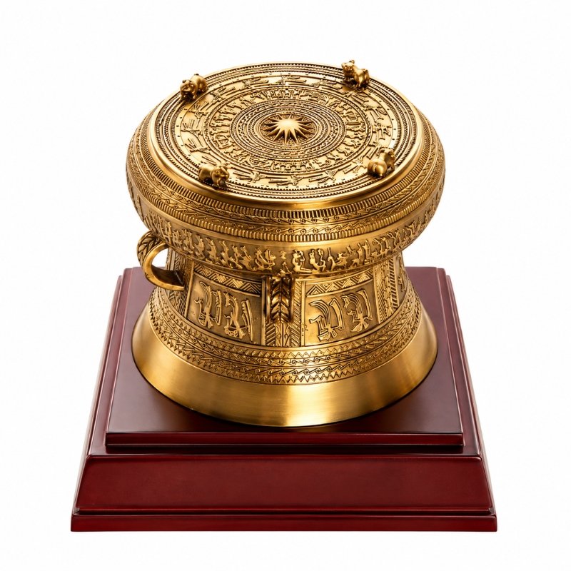 Trống Đồng Giả Cổ 10cm – Tinh Hoa Văn Hóa Đông Sơn, Điểm Nhấn Bàn Làm Việc, Quà Tặng Tri Ân Trang Trọng
