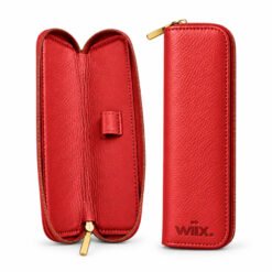Bao da đựng bút cao cấp WA-BD001 màu đỏ kèm hộp; giúp bảo vệ sản phẩm và cấu thành set quà
