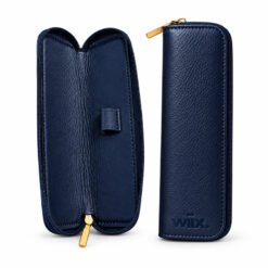 Bao da đựng bút cao cấp WA-BD001 màu xanh navy kèm hộp; giúp bảo vệ sản phẩm và cấu thành set quà